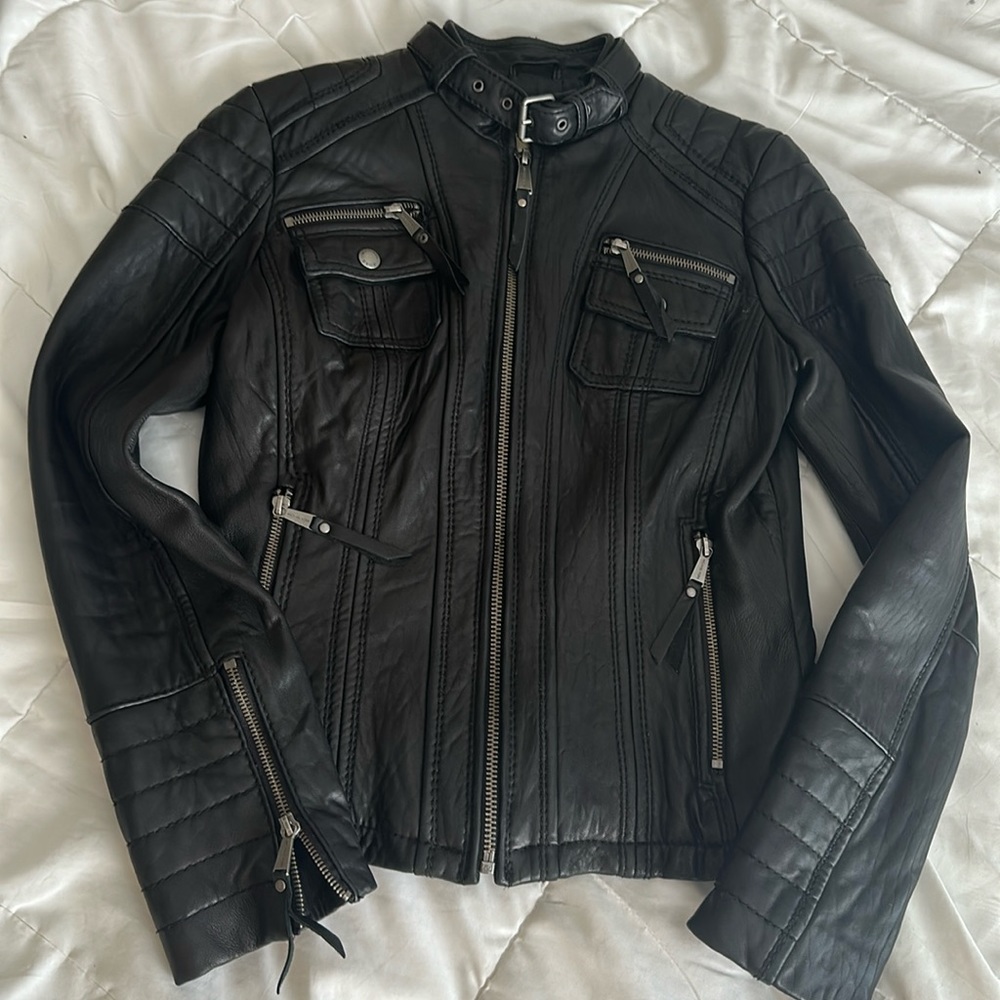 Michael kors leather jacket
